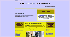 Desktop Screenshot of oldwomensproject.org