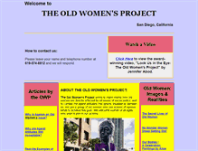 Tablet Screenshot of oldwomensproject.org